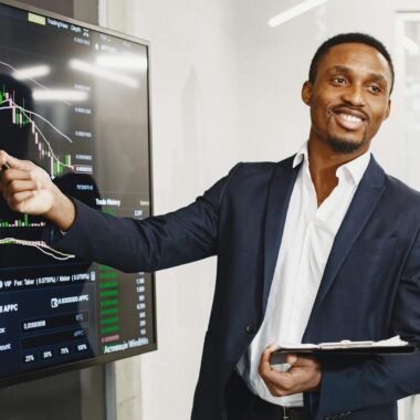 Man Holding Business Presentation